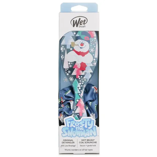 Wet Brush Original Detangler Frosty + Scrunchie Hair Brush