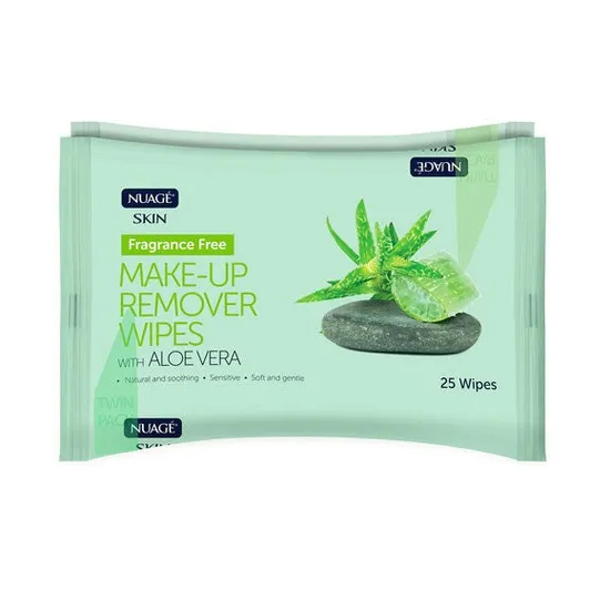 Nuage Fragrance Free Makeup Remover Wipes With Aloe Vera