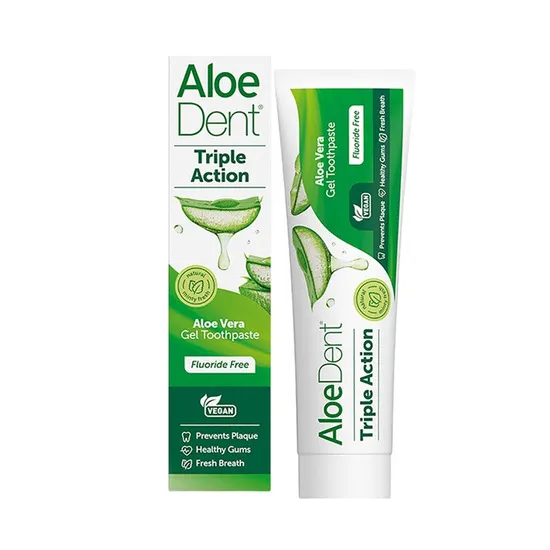 Optima Aloedent Triple Action Fluoride Free Toothpaste