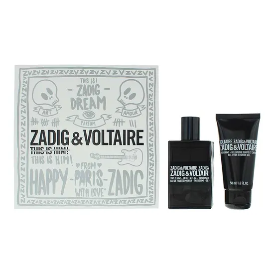 Zadig & Voltaire This Is Him! Eau De Toilette 50ml + Shower Gel 50ml Gift Set