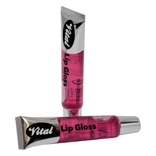 Vital Makeup Lip Gloss 03 Bubble Gum With Glitter