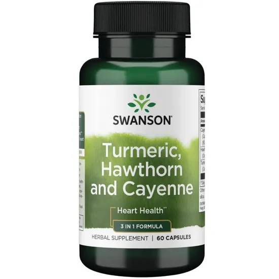 Swanson Turmeric Hawthorn & Cayenne Capsules
