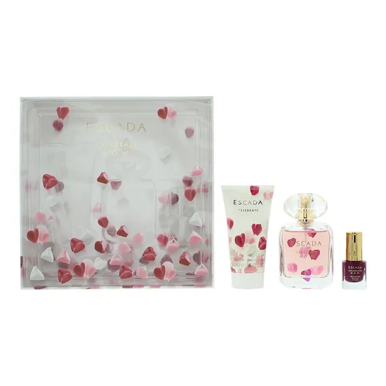 Escada Celebrate N.O.W. Eau De Parfum Body Lotion & Nail Polish Gift Set
