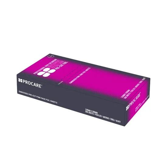 Procare Professional Hair Colouring Superwide Extra Long Pre Cut Foil Pink 500 Sheets