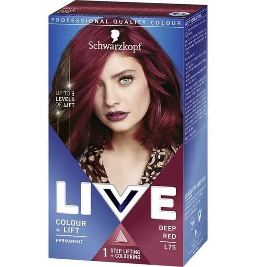 Schwarzkopf Live Colour Plus Lift Permanent Hair Colour Deep Red L75