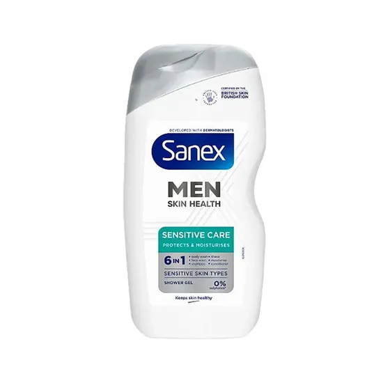 Sanex Men Skin Health Sensitive Care 6 In 1 Shower Gel