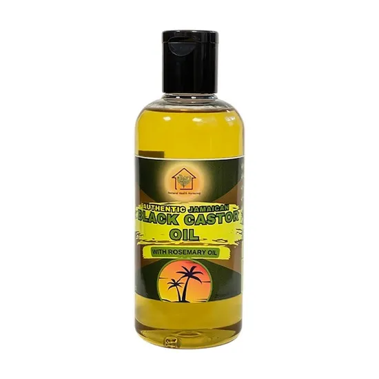Natural Health Harmony Authentic Jamaican Black Castor Oil With Rosemary