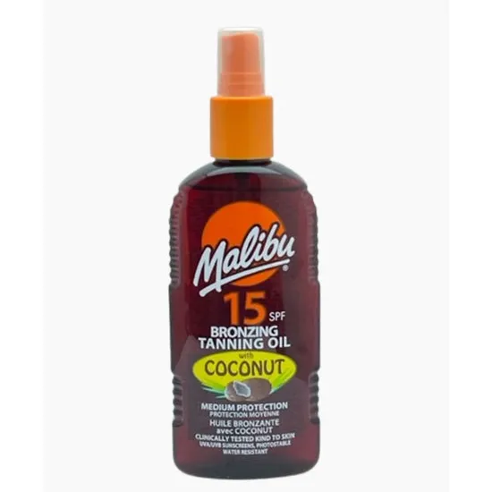Malibu Bronzing Tanning Oil With Coconut SPF 15