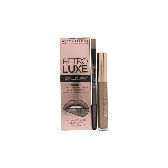 Revolution Retro Luxe Metallic Lip Kit