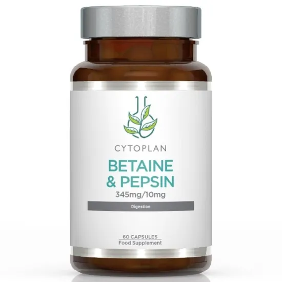 Cytoplan Betaine & Pepsin 345mg/10mg Capsules