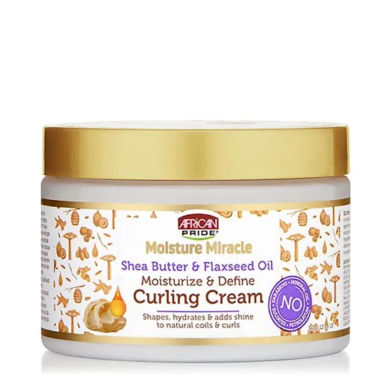 African Pride Moisture Miracle Shea Butter & Flaxseed Oil Curling Cream