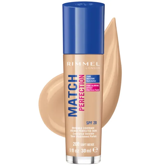Rimmel Match Perfection SPF 20 Foundation 200 Soft Beige