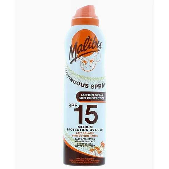 Malibu Continuous Lotion Spray Sun Medium Protection SPF 15