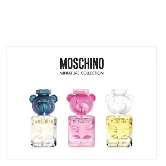 Moschino Miniatures Gift Set 5ml Toy 2 Pearl Eau De Parfum + 5ml Toy 2 Bubble Gum Eau De Toilette + 5ml Toy 2 Eau De Parfum