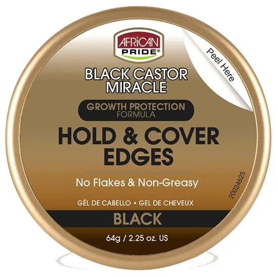 African Pride Black Castor Miracle Hold & Cover Edges Growth Protection