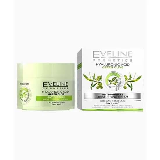 Eveline Hyaluronic Acid Green Olive Anti Wrinkle Day & Night Cream