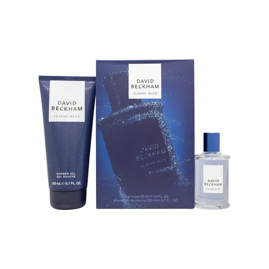 David Beckham Classic Blue Gift Set 50ml Eau De Toilette + 200ml Shower Gel