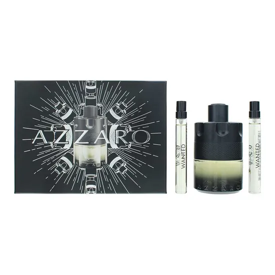 Azzaro The Most Wanted Intense Eau De Toilette 100ml + 2 x Eau De Toilette 10ml Gift Set