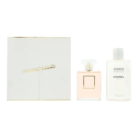 CHANEL Mademoiselle Eau De Parfum 100ml + Body Oil 200ml Gift Set For Her