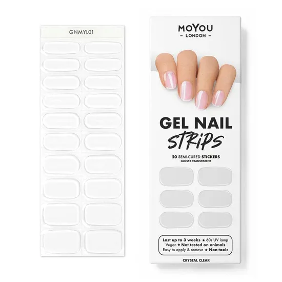 Moyou London Gel Nail Strip Crystal Clear