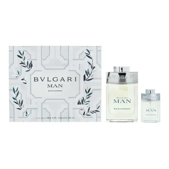 Bvlgari Man Rain Essence Gift Set 100ml Eau De Parfum + 15ml Eau De Parfum