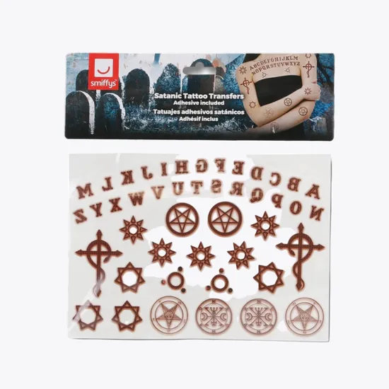 Smiffys Make-Up FX Satanic Tattoo Transfers