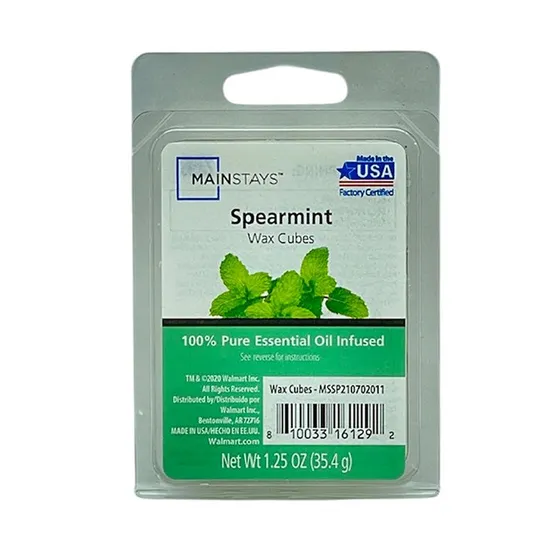 Mainstays Essential Oil Infused Wax Melt Cubes Spearmint
