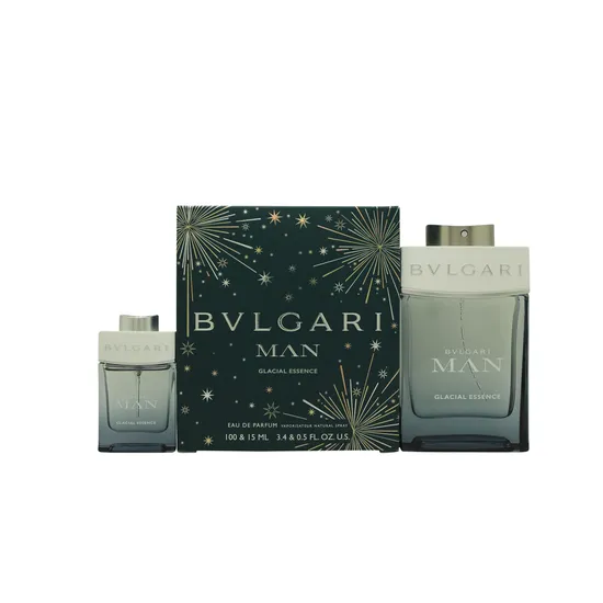 Bvlgari Man Glacial Essence Gift Set 100ml Eau De Parfum + 15ml Eau De Parfum