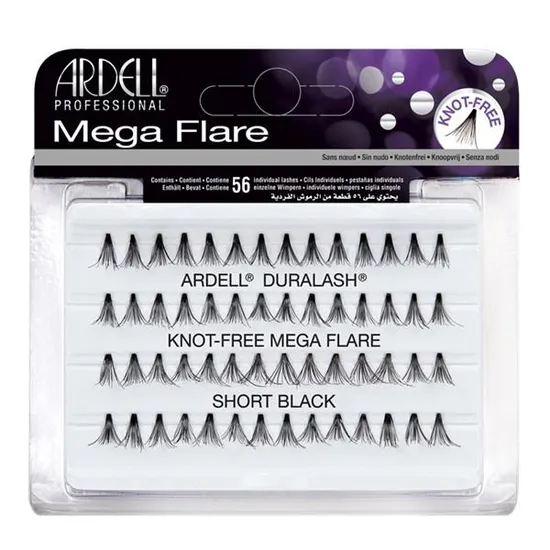 Ardell Mega Flare Individual Knot Free Short Black Lashes
