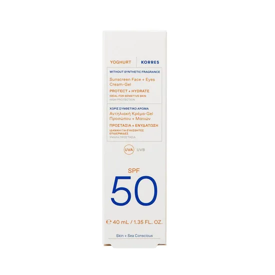 Korres Yoghurt Unscented Face + Eyes Gel-Cream SPF 50