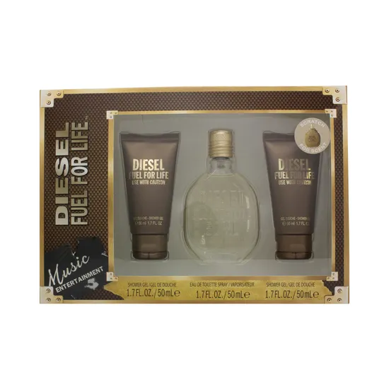 Diesel Fuel For Life Gift Set 50ml Eau De Toilette + Shower Gel
