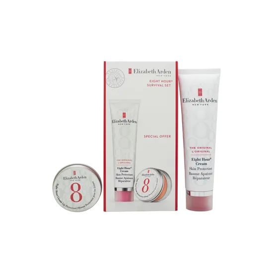Elizabeth Arden Eight Hour Cream Gift Set 50ml Skin Protectant + 14ml Lip Protectant
