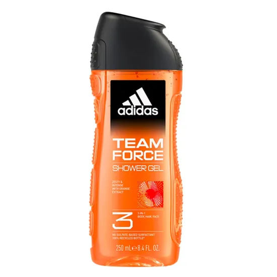 Adidas Team Force 3-in-1 Shower Gel With Orange Extract