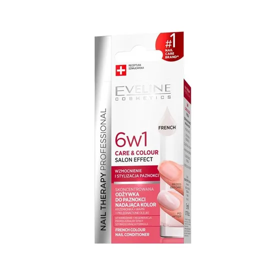 Eveline Nail Therapy Professional 6 In 1 French Colour Nail Conditioner