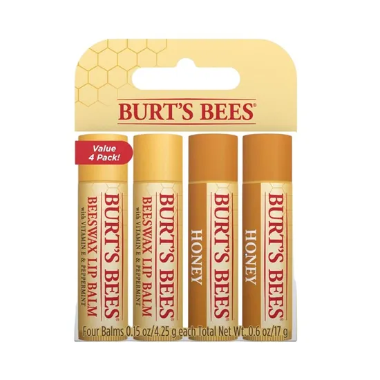 Burt's Bees Bee Wax & Honey Moisturising Lip Balms Set