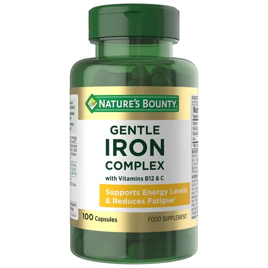Nature's Bounty Gentle Iron Complex With Vitamins B12 & C