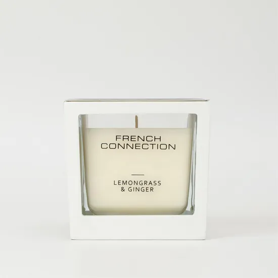 French Connection Wooden Collection Lemongrass & Ginger Candle