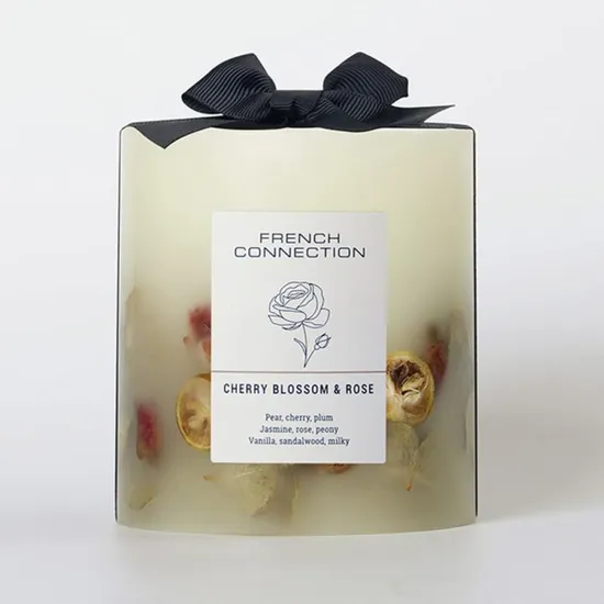 French Connection Botanical Infused Cherry Blossom & Rose Candle