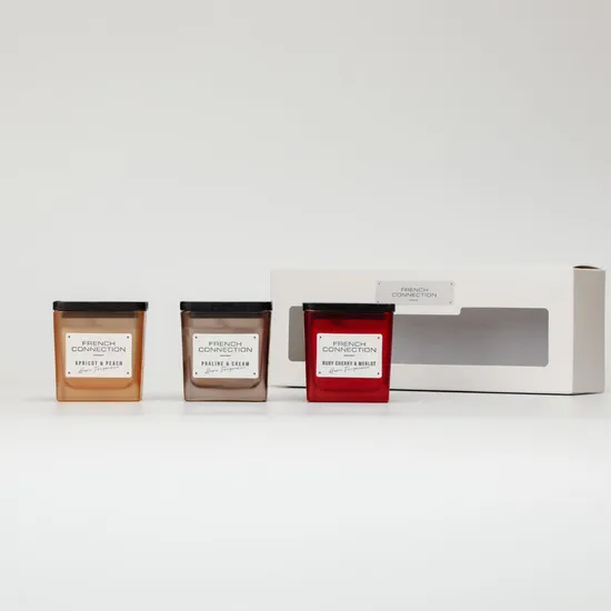 French Connection Autumn Collection Trio Of Candles Gift Set 3