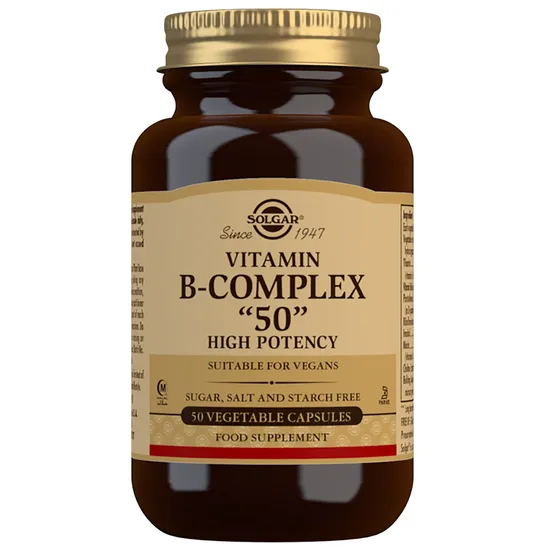 Solgar Vitamin B-Complex "50" High Potency Vegetable Capsules