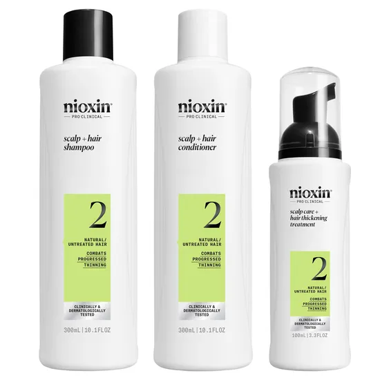 Nioxin System 2 Kit For Natural Hair With Progressed Thinning