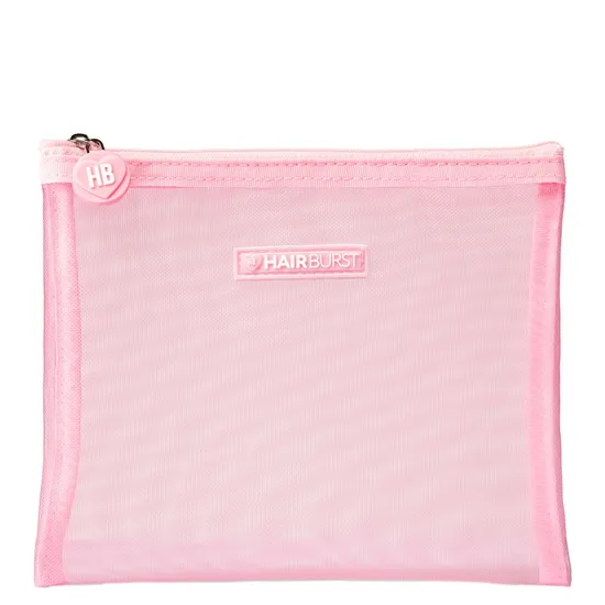 Hairburst Pink Mesh Wash Bag