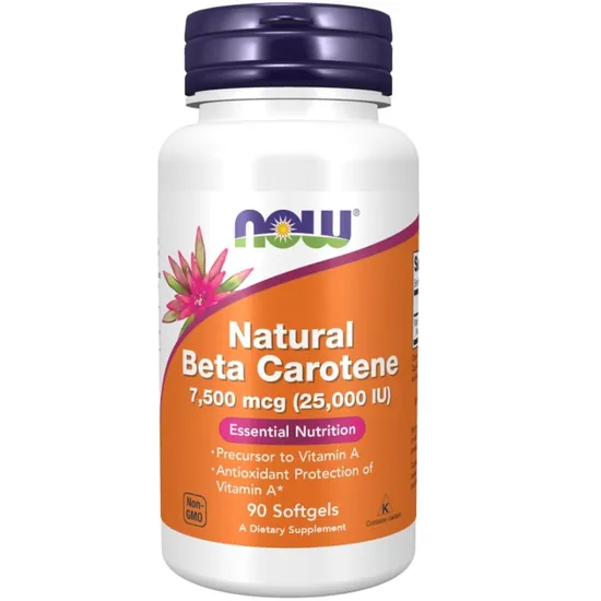 NOW Foods Beta Carotene Natural 25000iu Softgels