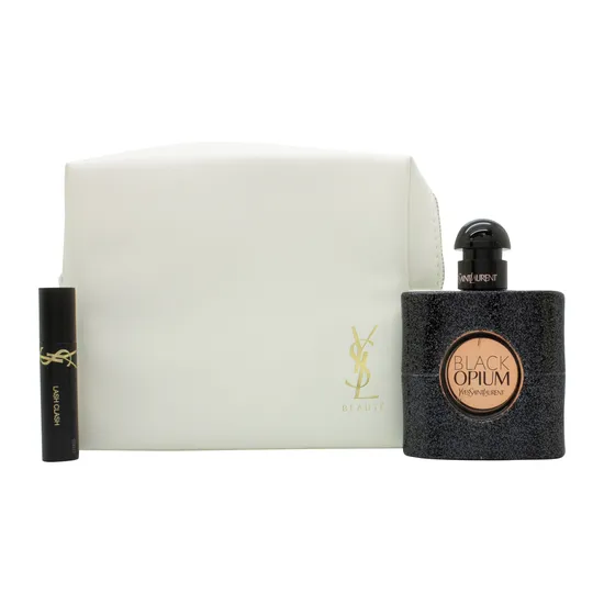 Yves Saint Laurent Black Opium Gift Set 50ml Eau De Parfum + 2ml Lash Clash Mascara + Pouch