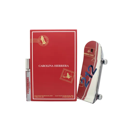 Carolina Herrera 212 Heroes Gift Set 90ml Eau De Toilette + 10ml Eau De Toilette