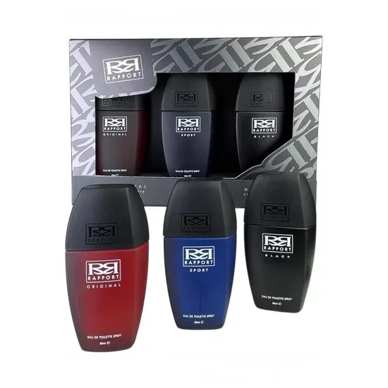 Rapport For Men Gift Set Eau De Toilette Original, Sport & Black
