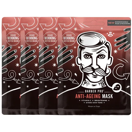 BARBER PRO ANTI-AGEING Face Sheet Mask 100% Biodegradable