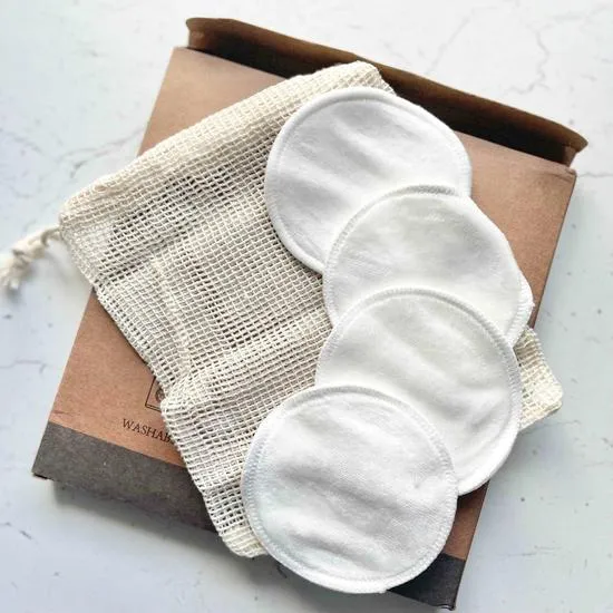 White Rabbit Skin Care Re-useable Eco Friendly Bamboo Makeup Remover Pads With Bag