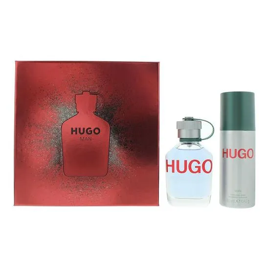 Hugo Boss Hugo Man Eau De Toilette 75ml + Deodorant Spray 150ml Gift Set