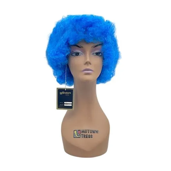 Hairaisers Halloween Costume Party Afro Wig 388a Blue